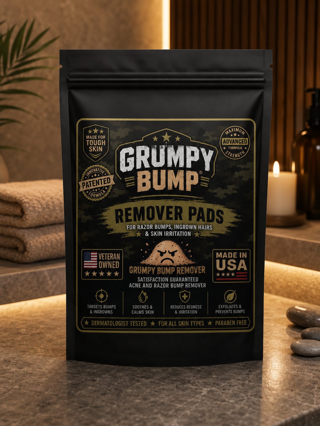 Military Grumpy Bump Remover Travel Pads